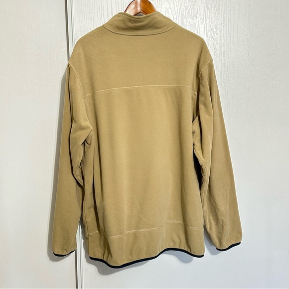 Vintage LL Bean tan mens fleece full zip sweater jacket size XL Tall - Picture 2 of 12